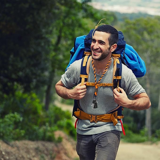 Heavy Duty Braided Paracord Lanyard Keychain with USA Flag, Parachute Rope Necklace Keychains, Braided Strong Lanyard