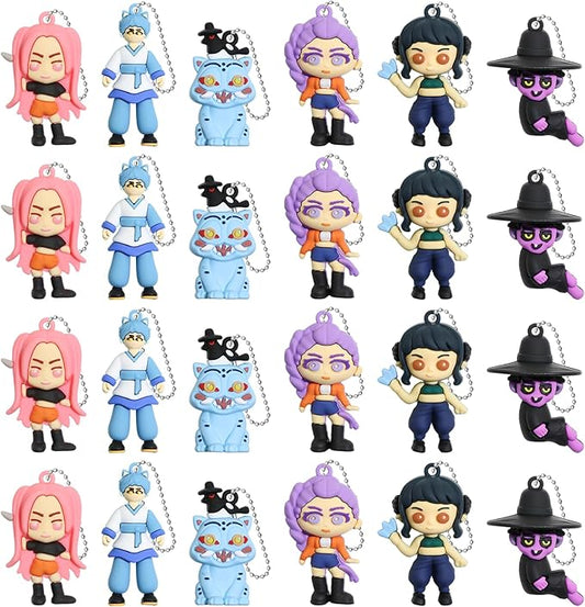 24Pcs Demon Hunters Action Figures, Korean Idol Dolls Mini Figurines Keychain Christmas Birthday Gifts