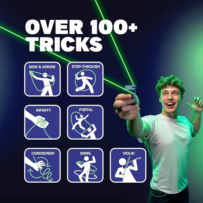 ZipString Luma - The Patented Glow-in-The-Dark Toy That Flies a Loop of String, Creates Endless Shapes and Tricks Built-in LED for Glowing Fun. Perfect STEM Gift for Kids & Adults. Wonderment Awaits
