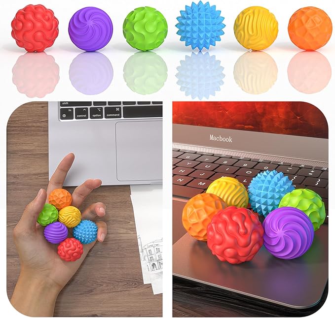 Magnetic Fidget Balls Toys, Silicone Sensory Stress Relief Toy for Adults,Teens with Autism, Anxiety, ADHD, Fidget Magnets & Magnetic Toy Fun Gift