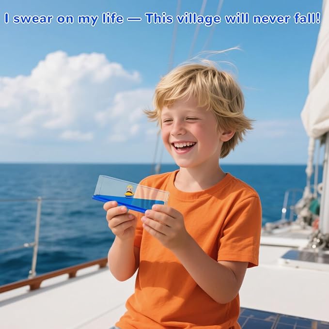 Anime Figures Unsinkable Ship Model Pirate Boat in a Bottle Box，Non Sinking Anime Merch Acrylic Cruise Ship Fluid Drift Bottle Desk for Decor Ornament Fans Gifts (D)