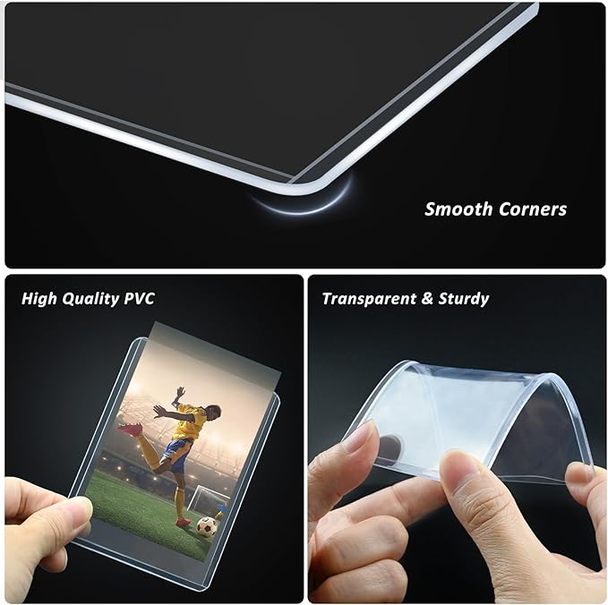 100 Pack Top Loads for Cards 3"x4" Hard Plastic Card Sleeves Baseball Card Protectors Hard Plastic Sports Card Holder for Trading Cards, Baseball Cards, Game Cards