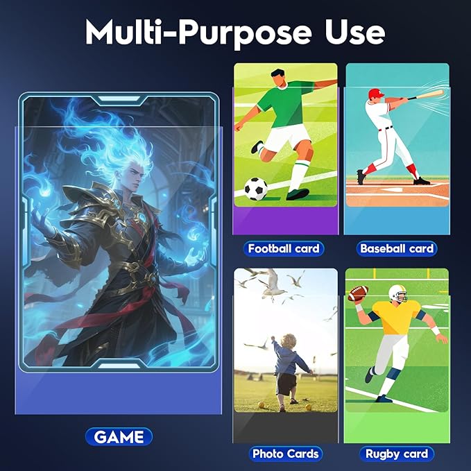 500ct Trading Card Sleeve Perfect Fit MTG Card Sleeves Sports Card Protector for Photocard, Standard TCG Cards Sleeve Fit for Magic Baseball Card 66 * 91 mm