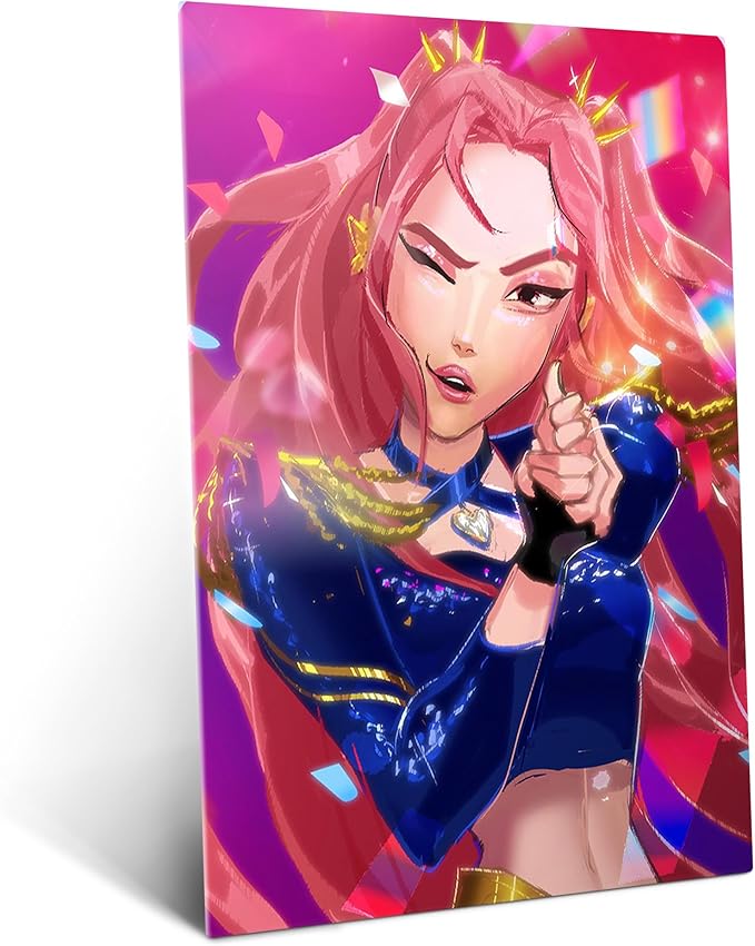 Displate Metal Poster KPop Demon Hunters - Icons of the Screen - Sparkling Mira Portrait - Huntrix Kpop Merch - Collectible Gift - Room Decorations Wall Art Decor Gifts Movie Posters - 18.9x26.6 in