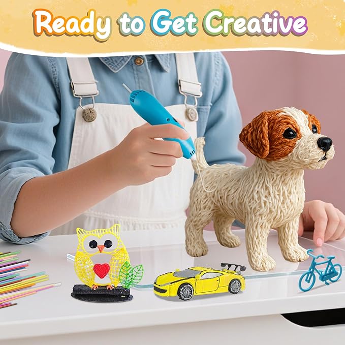 300 Pieces 3D Pen Refills Pack for 3Doodler Start+ Pen 30 Colors 2.5 mm Low Temperature 3D Pencil PCL Filaments Not Compatible with Other 3D Printing Pens