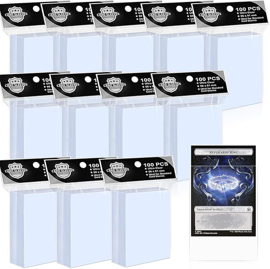 1200Pcs Card Sleeves - Soft Penny Card Sleeves,Polypropylene (PP) Clear Trading Card Sleeve Protectors for Baseball Cards,Football,Magic, MTG,Yugioh Card