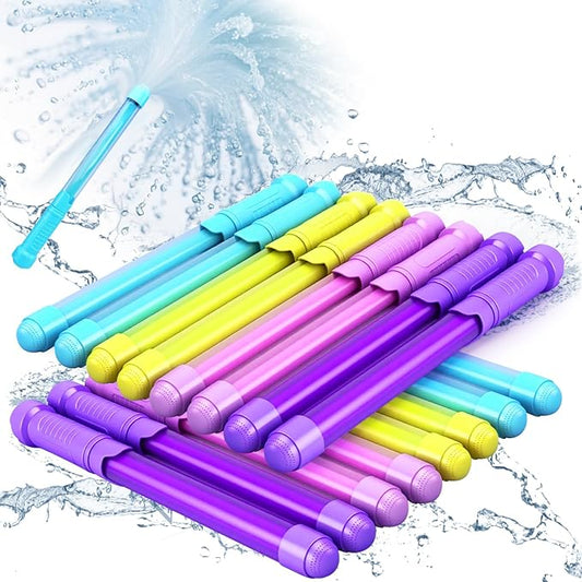12 Pack Water Soaker Bulk, Super Water Blaster Soaker Gun Set Shoot Up to 40 Feet - Adults Outdoor Super Blaster Water Guns for Kids Age 3-4-5-8-12 Swimming Pool Outdoor Toys (12 pcs/Style A)