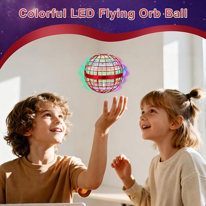 OFUN Flying Orb Ball Toys 2025 - Hover Ball Cosmic Globe Boomerang, Hand Controlled Drone Orbit, Cool Spinning Outdoor Toys Gifts for 6 7 8 9 10+ Year Old Boys Girls Teens Adults