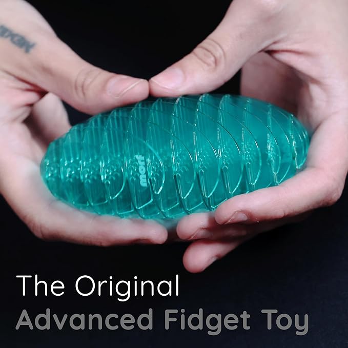 Morf Fidget Worm Toy - Flexible 3D Sensory Slug Figgy Toy for Kids, Teens, and Adults – Stretchy, Quiet, Stress and Anxiety Relief, Focus - For Play, School, Work Gifts, Great For Classroom and Office