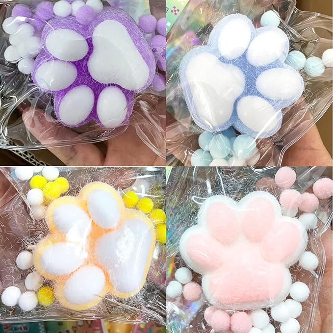 Cat Paw Squeeze Toys, 2026 New Cat Paw Fidget Toy, Soft Cat Paw Sensory Toy for Desk, Cute Cat Paw Squishy for Stress Relief (Style-C)