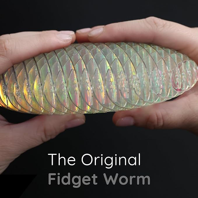 Morf Fidget Worm Toy - Flexible 3D Sensory Slug Figgy Toy for Kids, Teens, and Adults – Stretchy, Quiet, Stress and Anxiety Relief, Focus - For Play, School, Work Gifts, Great For Classroom and Office