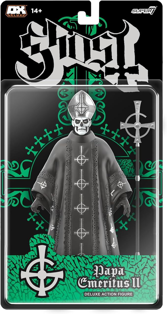 Super7 Deluxe Ghost Papa Emeritus II - 7" Ghost Action Figure with Accessories Classic Heavy Metal Collectibles and Retro Toys