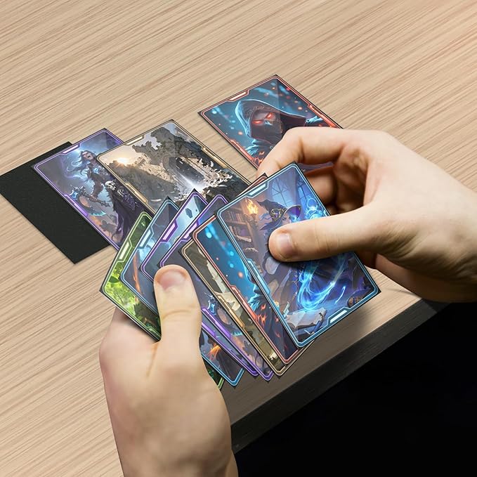 Black Card Sleeves Fit for MTG, 300 Pack Perfect Fit Standard Card Sleeves for Trading Cards Sports Cards Baseball Cards TCG, Sturdy and Nice Shuffling