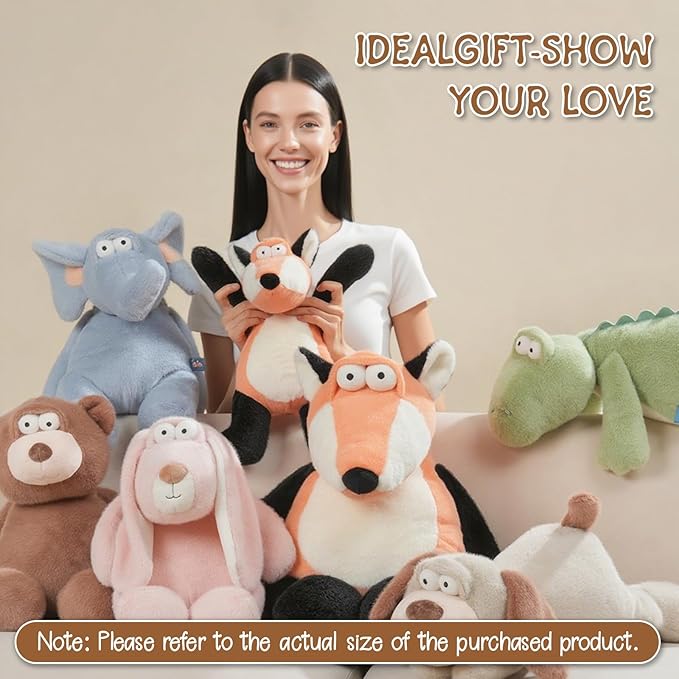 18 Inch Blue Elephant Stuffed Animals, Funny Stuffed Elephant Plush, Soft & Cute Plush Toys Gifts for Kids, Boys, Girls, Children, Birthday, Christmas