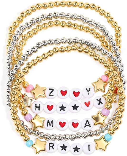 AICase for Korea-Pop Merch Gifts Toys Inspired Cosplay Bracelets 5 Pcs Stackable Stretch Friendship Flower Beaded Bracelets Costume Merchandise Jewelry Gifts for Fans Birthday Christmas_106