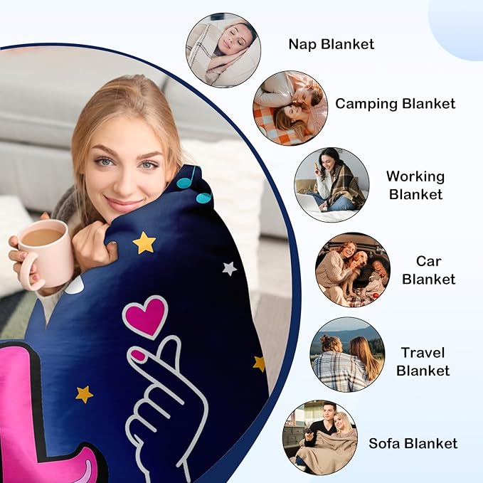 K-Pop Gifts for Teen Girls Women, K-Pop Music Throw Blanket, Christmas Day Gift for Kpop Fan, Just a Girl Who Loves Kpop