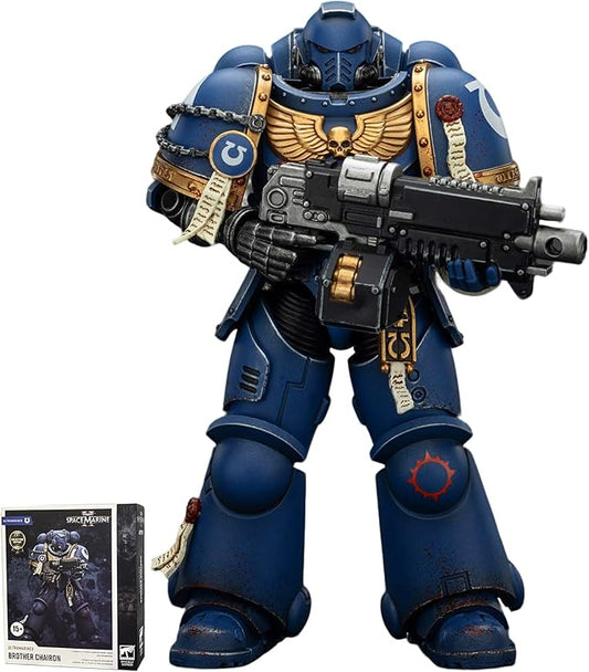 JOYTOY Warhammer 40k Action Figure 1：18 Scale 5.0inch Space Marines Ultramarines Brother Chairon-Collectors Edition Anime Figures for Collectible and Displayable Model