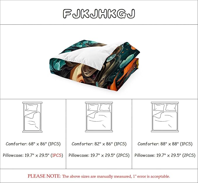 Girls Comforter Set - Pretty Princess Bedding - Princess Comforter Set Queen Size Comforter Set for Girls Kids Comforter Sets Gifts for Girls Bedroom Decor, 1 Comforter + 2 Pillowcases