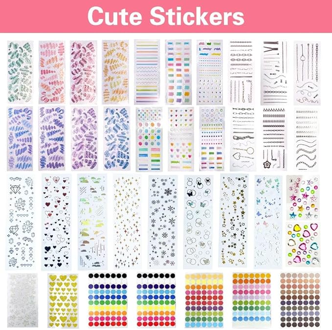 PALM LASHES K-pop DIY Photocard Toploader Decoration Kit – Includes 10pcs Hard Photocard Holder Sleeve 3D Flowers & Ribbon Bows, Stickers, and 3D Sticker for Card Trading