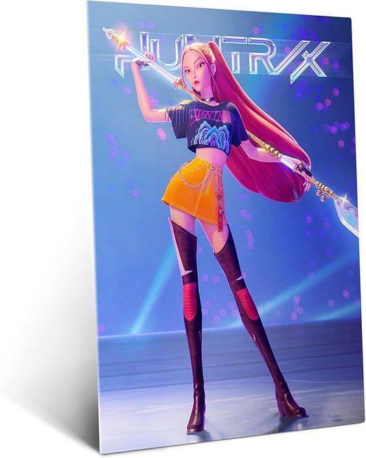 Displate Metal Poster KPop Demon Hunters (2025) - Netflix - Mira - Huntrix Kpop Merch - Collectible Gift – Premium Decorations Wall Art Decor Gifts Movie Posters - 18.9x26.6 in