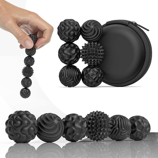 Magnetic Fidget Balls Toys, Silicone Sensory Stress Relief Toy for Adults,Teens with Autism, Anxiety, ADHD, Fidget Magnets & Magnetic Toy Fun Gift
