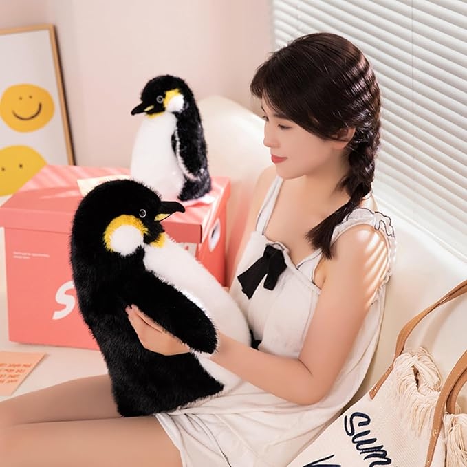 10 Inch Penguin Stuffed Animals,Penguin Plush Toy Plushie Doll,Soft Fluffy Like Real Penguin Hugging Toy Gifts for Kids Birthday