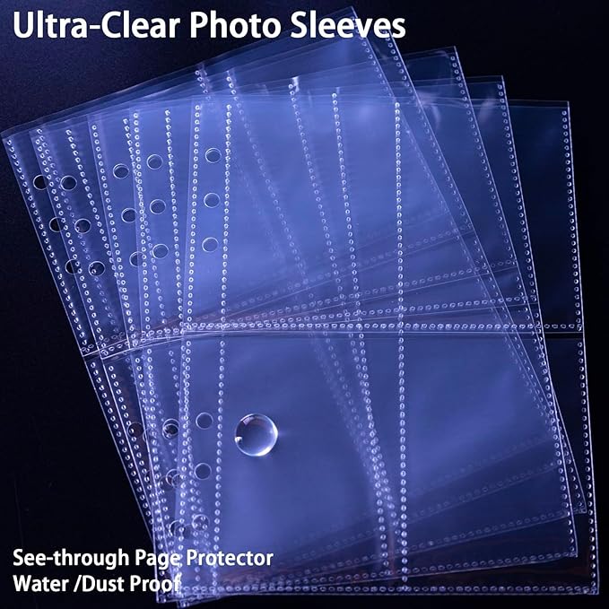 A5 Kpop Photocard Binder with 30 Pack 4-Pocket Card Pages, 6 Ring A5 Binder Card Collector Album with 240 Card Slots,PU Leather Binder Cover with Magnetic Buckle Closure for Organizing Trading Card