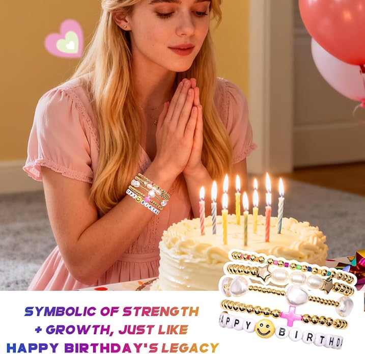 AICase for Kpop Merch Toys Gifts Birthday Decorations Bracelets 5 Pcs Stackable Stretch Friendship Beaded Bracelets k pop Costume Doll Merchandise Jewelry Gifts for Fans Women Christmas