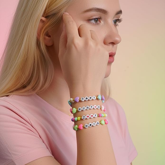 Beaded Bracelets Inspired by Korean Kpop Set, 4 Piece Stackable Stretch Friendship Set, Hunter Cosplay Costume Jewelry, Chrismas Birthday Gifts for Girls Women