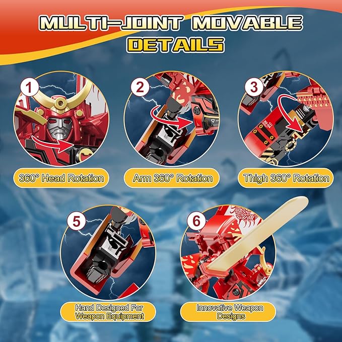 Ice Cream Transforming Toy, 2 in 1 Popsicle Transform into Robot Action Figure, DIY Transformation Figure Toys for Kids & Adults Action Figures for Boys Party Favors Gift (Red)