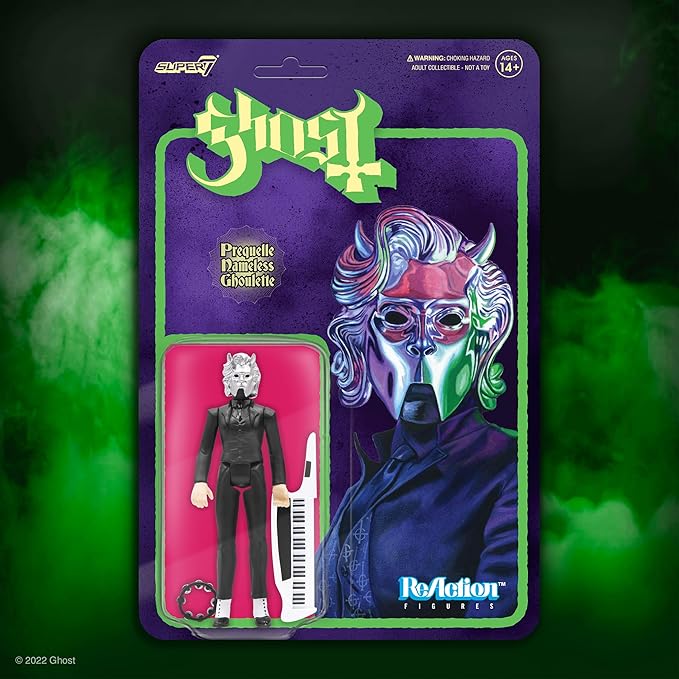 Super7 Ghost Prequelle Nameless Ghoulette Reaction Figure - 3.75" Ghost Action Figure with Accessories Heavy Metal Collectibles and Retro Toys