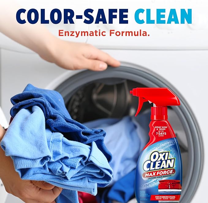 OxiClean Max Force Laundry Stain Remover Spray, Newborn & Baby Essentials, Travel & On-The-Go Stain Treater, 2 fl oz, 2PK