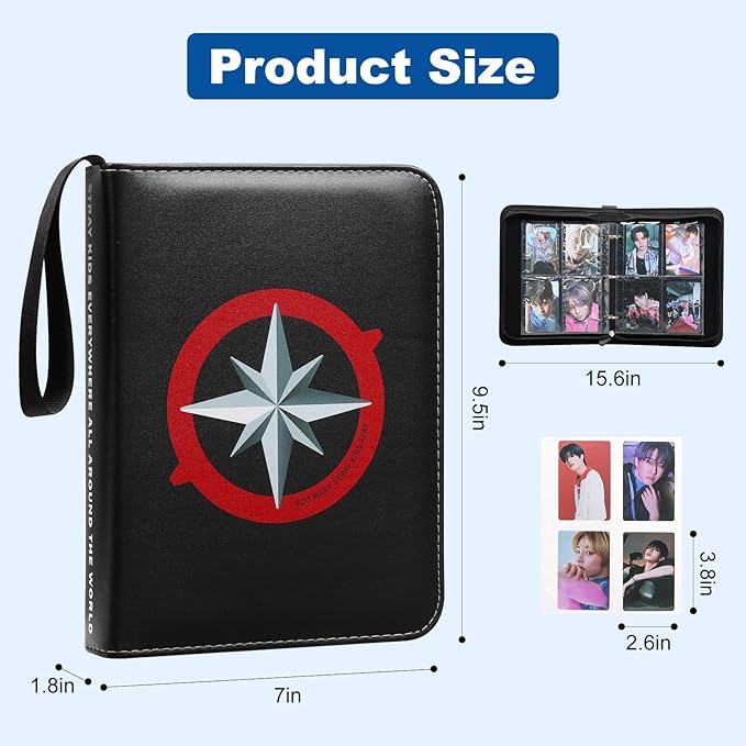 Stray Photocards Binder 400 Pockets, Skz Album Photo Card Holder Merch for Stay Fans Gifts