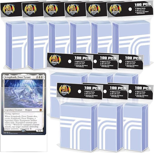 1200 Count Baseball Card Sleeves, Soft Trading Card Sleeve Fit ForMtg,TCG,CCG,Magic,Football,Sports,Photocard Sleeves (66x91mm)