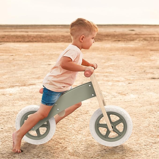Speedy Monkey Wooden Balance Bike – Ergonomic Design with Cushioned Seat & Low Stride Frame, Safe & Comfortable for Toddlers, Develops Motor Skills & Balance, Ideal for Ages 3-6, Bike for Beginners