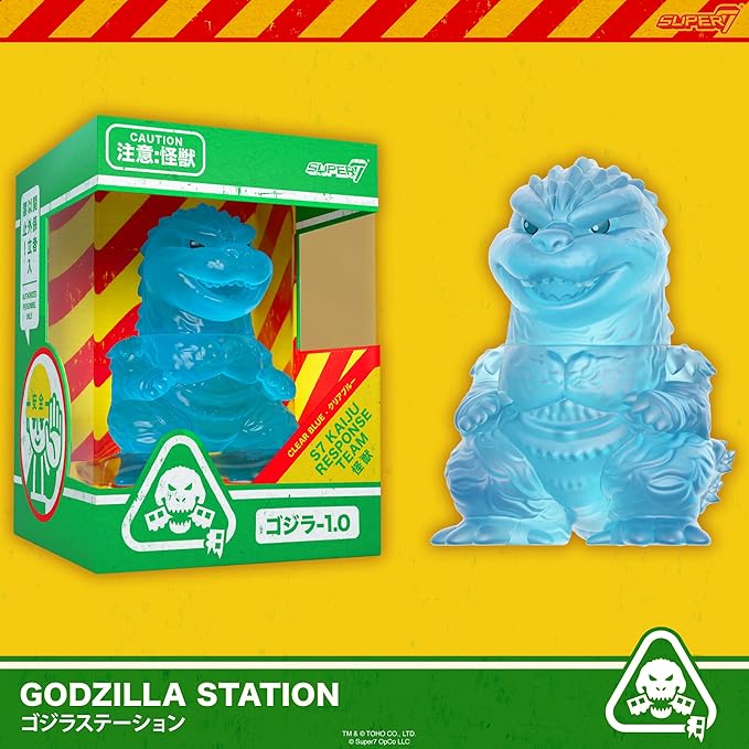 Super7 Fun! Fun! Toho Godzilla Minus One (Clear Blue) Vinyl Figure - 5" Toho Godzilla Action Figure - Classic Movie Collectibles and Retro Toys