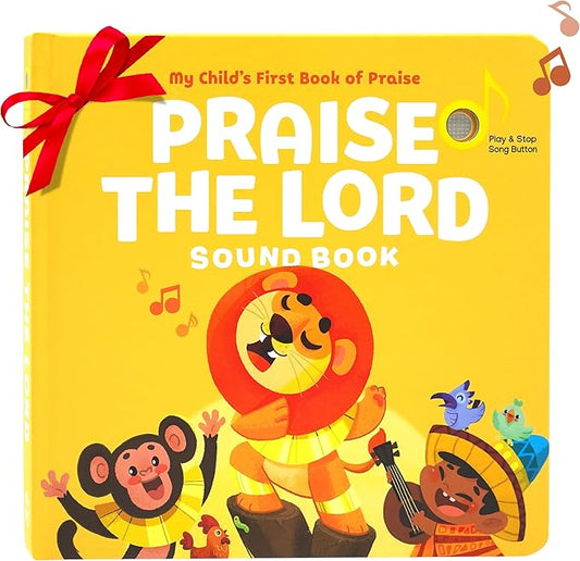 Praise The Lord Christian Sound Books for Kids - Christmas, Baptism, Christening, Dedication Gifts for Boys and Girls - Religious Toys, Music Books for Toddlers
