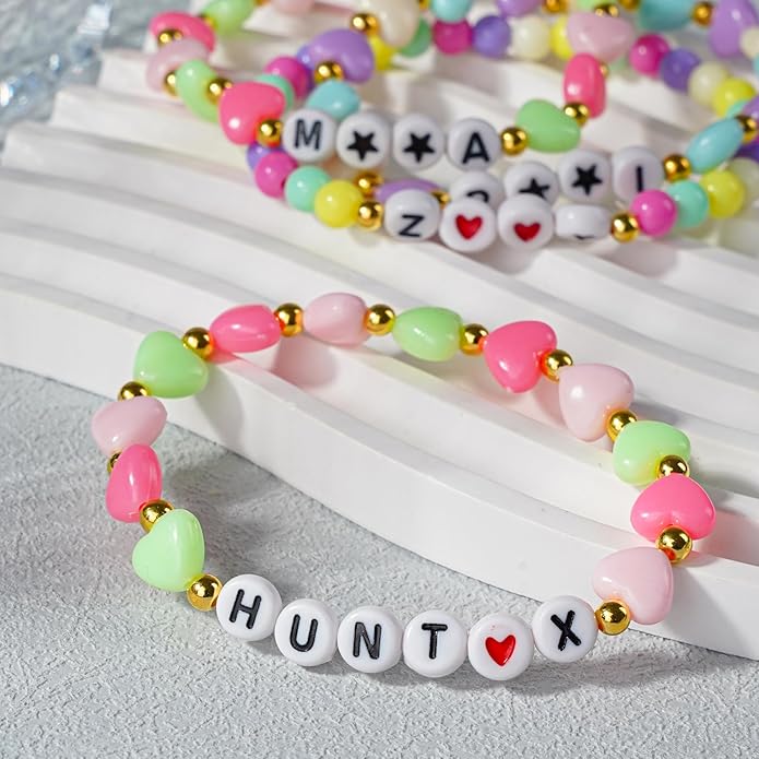 Beaded Bracelets Inspired by Korean Kpop Set, 4 Piece Stackable Stretch Friendship Set, Hunter Cosplay Costume Jewelry, Chrismas Birthday Gifts for Girls Women