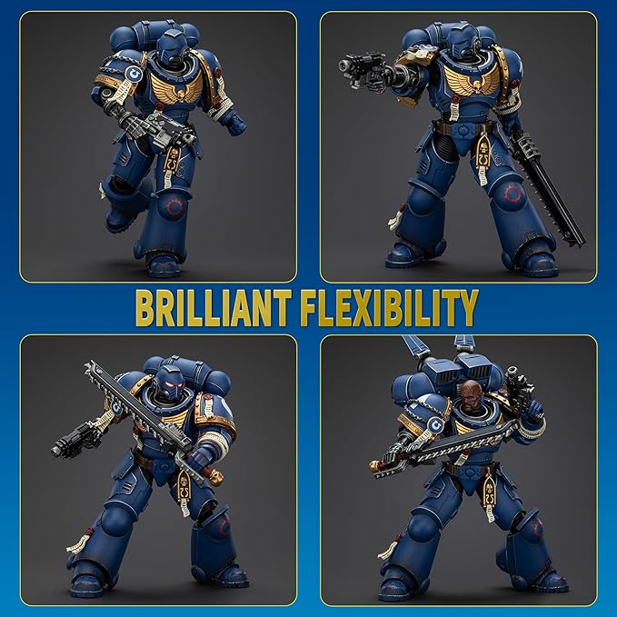 JOYTOY Warhammer 40k Action Figure 1：18 Scale 5.0inch Space Marines Ultramarines Brother Chairon-Collectors Edition Anime Figures for Collectible and Displayable Model