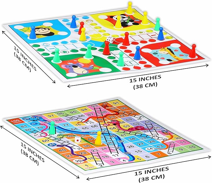 Ankit Toys & Games Ludo and Snake & Ladders Board Game Set for 6+ Years Kids & Adults | Indoor Board Game | Travel Strategy Game (Ludo Supreme)