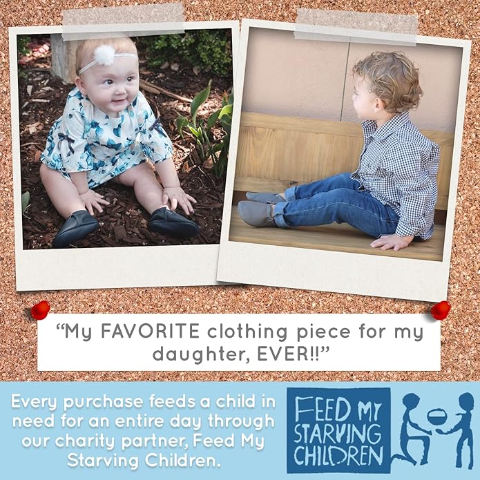 BirdRock Baby Fringeless Moccasins - Genuine Leather Boys and Girls Shoes for Newborns, Infants, Babies, Toddlers