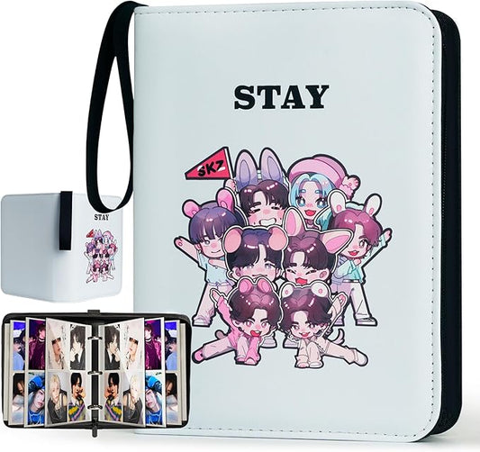 Stray Kids Kpop Photocard Binder-Skzoo Trading Card A5 Binder,Cartoon Photocard Holder With 400 Cards Sleeves, Photo Album for Skz Merch And Lomo Cards