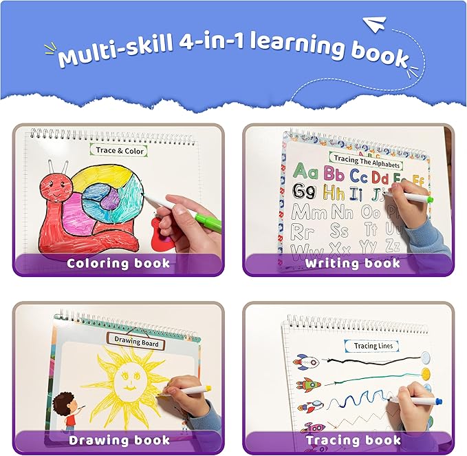 GemPrime Busy Book for Toddlers, Montessori Preschool Learning Activities, 15 Themes, Tracing & Coloring Pages for Kids Ages 3+, Sensory Educational Toys for Autism - Perfect Christmas & Birthday Gift