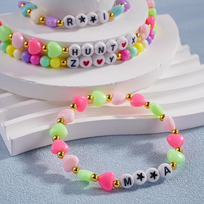 Beaded Bracelets Inspired by Korean Kpop Set, 4 Piece Stackable Stretch Friendship Set, Hunter Cosplay Costume Jewelry, Chrismas Birthday Gifts for Girls Women
