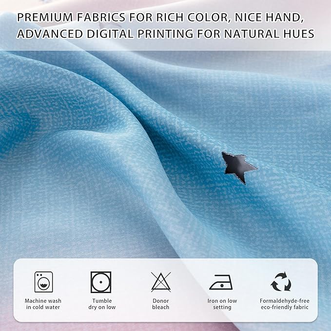 XiDi Kids Blackout Curtains for Bedroom 96 Inches Long 2 Panels Set Cute Pink Grommet Window Treatment Darpes Princess Nursery Unicorn Rainbow Curtains for Girl Room Deocr Pink Purple 42x96