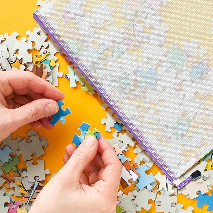 Mesh 24pcs Zipper Pouch Bags - A3 Size, 8 Color Mesh Zipper Pouches for Organizing, Board Game, Travel, School & Office