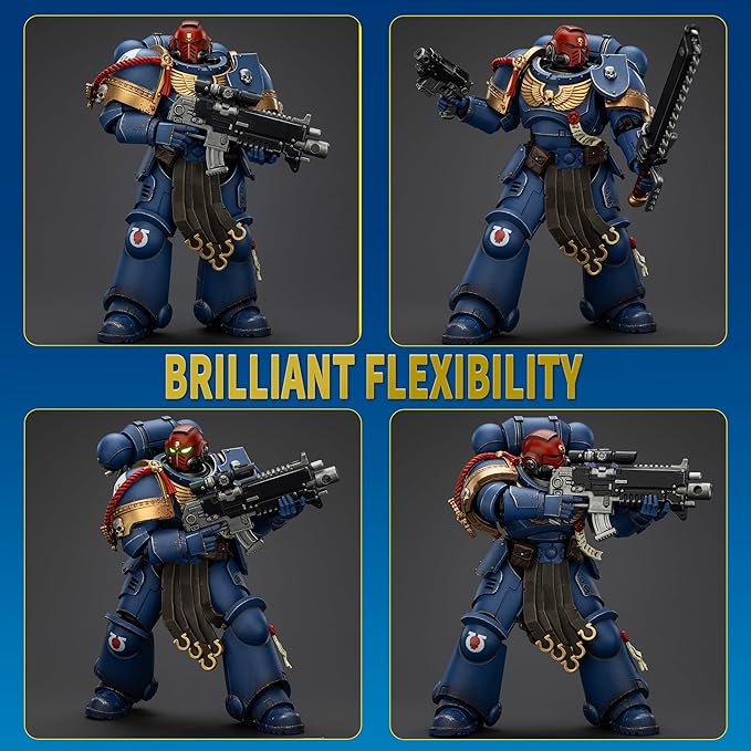 JOYTOY Warhammer 40k Action Figure 1：18 Scale 5.0inch Space Marines Ultramarines Sergeant Gadriel-Collectors Edition Anime Figures for Collectible and Displayable Models