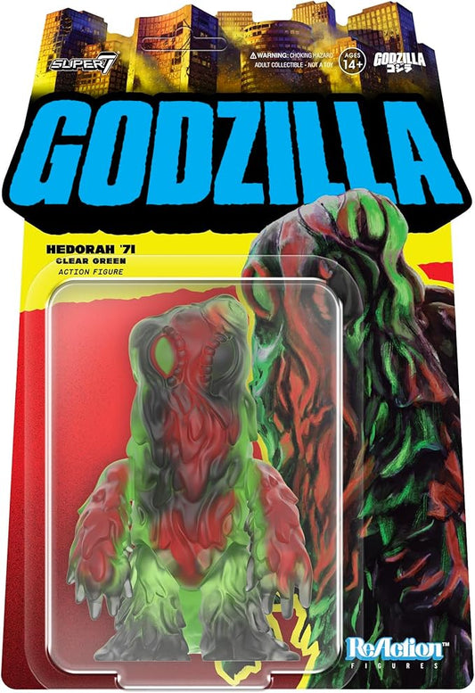 Super7 Toho Hedorah '71 (Clear Green) Reaction Figure - 3.75" Toho Godzilla Action Figure Classic Monster Movie Collectibles and Retro Toys