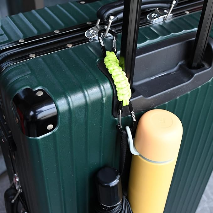 BRAVESHINE Paracord Keychain Carabiner Clip, D Ring Lanyard Hanger Stroller Hook for Water Bottle, Key, Backpacks, Men, Women