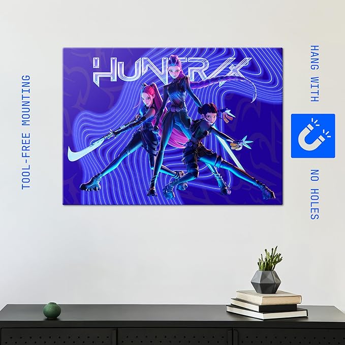 Displate Metal Poster KPop Demon Hunters (2025) - Netflix - Demon Hunters Trio - Huntrix Kpop Merch - Collectible Gift – Premium Decorations Wall Art Decor Gifts Movie Posters - 18.9x26.6 in